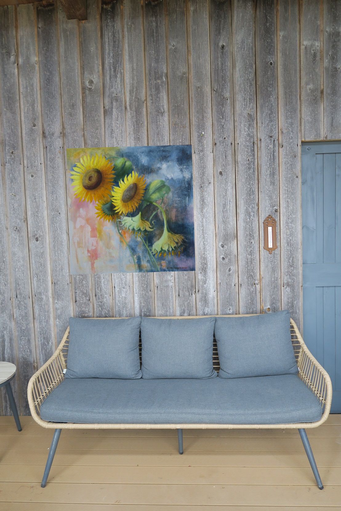 Sonnenblumen auf Leinwand in oel kaufen grosses bild